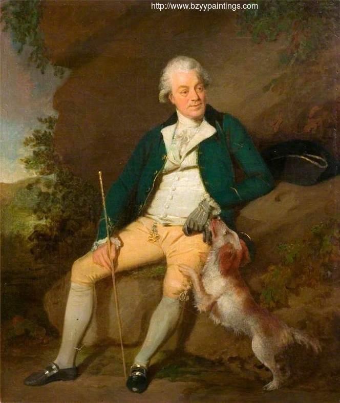 mr nicholas: a seated man with a dog