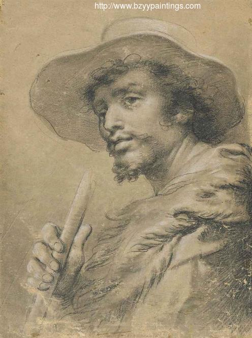 A Man in a Hat and Holding a Staff