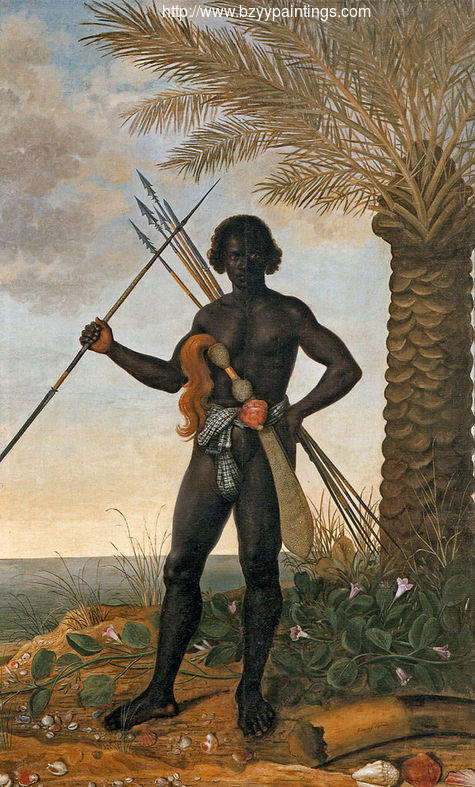 African warrior at the time of Ganga Zumba leader of the Quilombo of Palmares