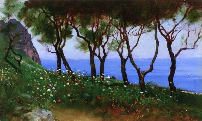 Cesina Landscape: Study for Twilight and Poppies