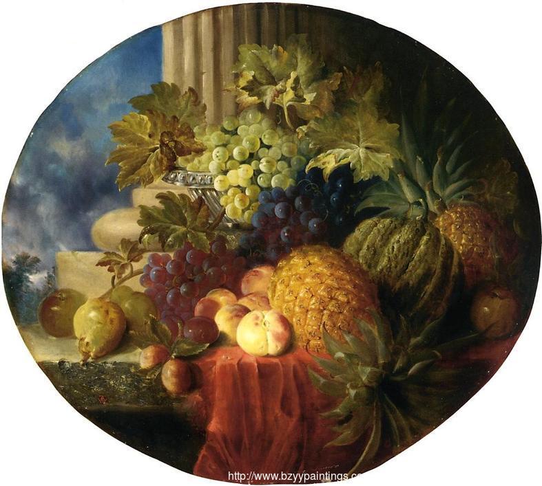 Still Life with Pineapple and Grapes