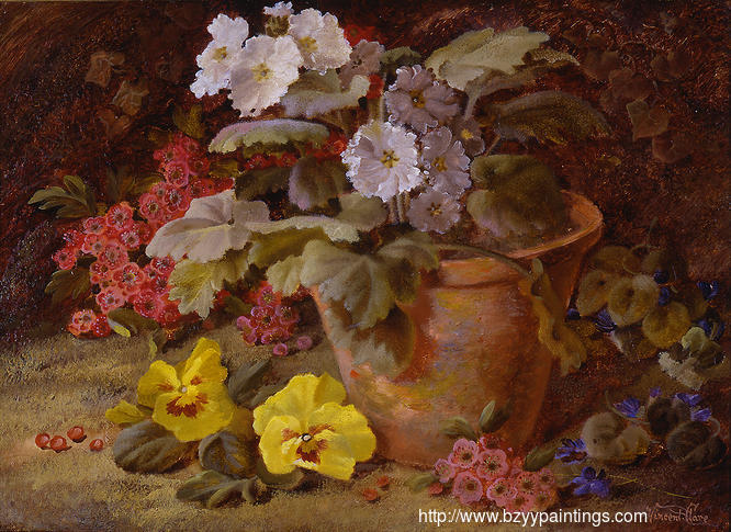 Still Life of Flowers in a Clay Pot