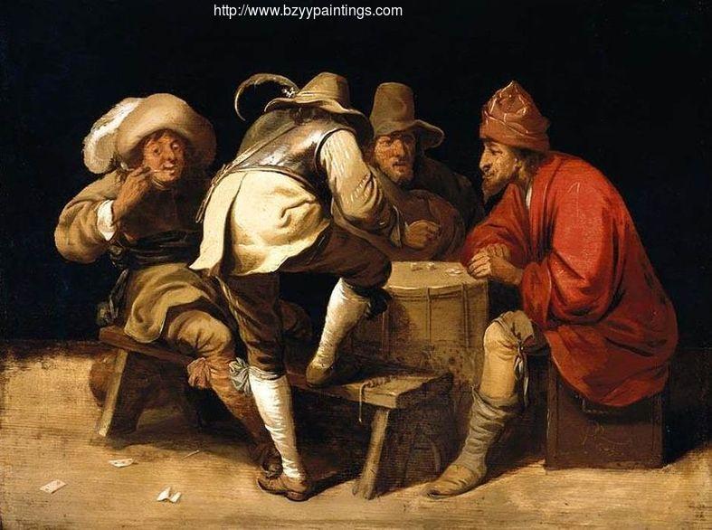 Soldiers Gambling with a Dice